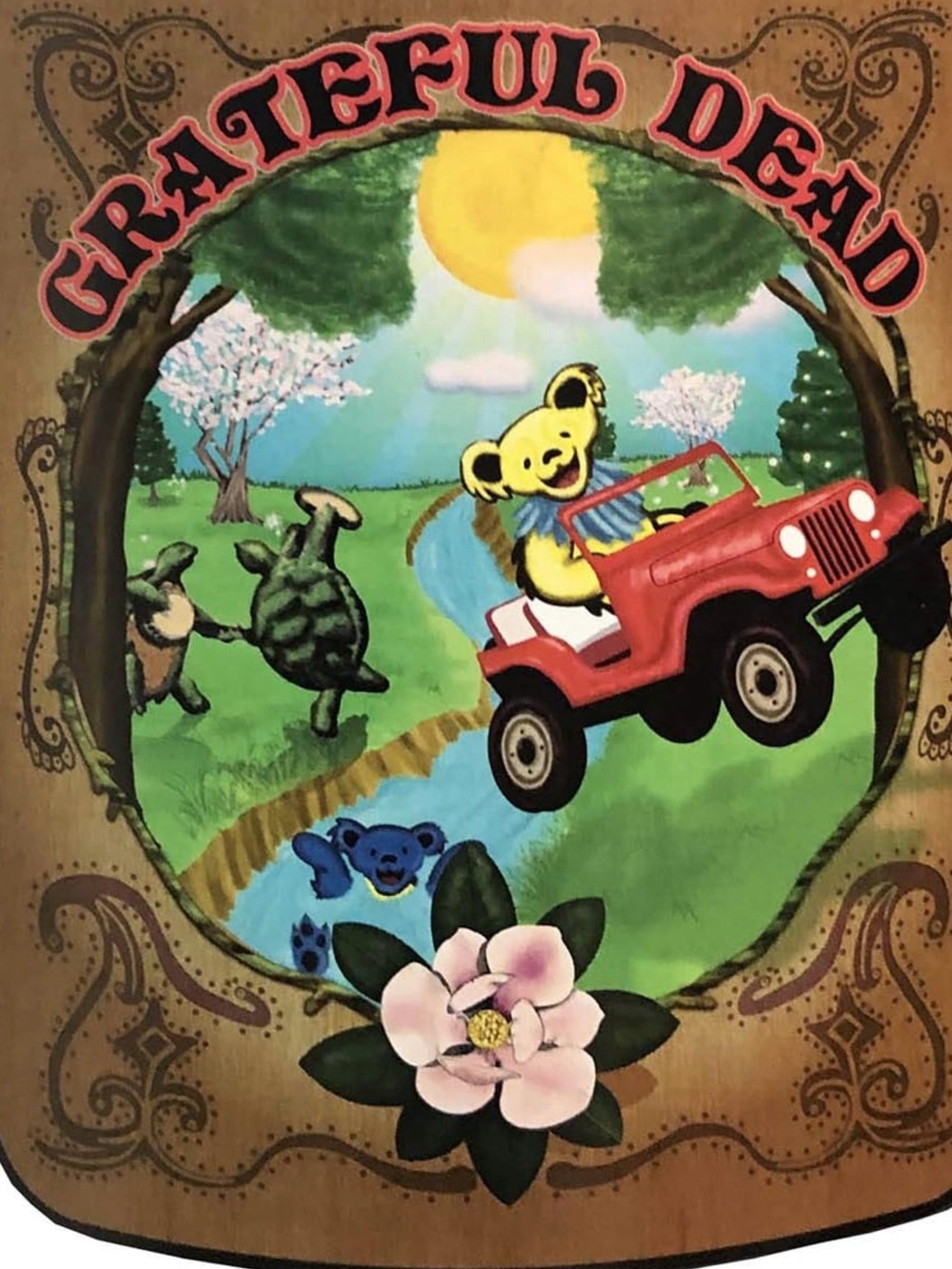 Grateful Dead Sugar Magnolia Throw Blanket 50x60 Fleece Licensed Earth Ragz New